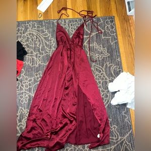 Amazon Long maroon flowy dress